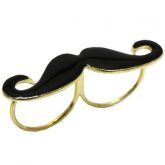 ANEL DOIS DEDOS MUSTACHE BLACK