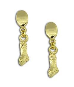Brinco folheado a ouro c/ figuinha