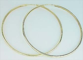 Brinco de argola folheado a ouro