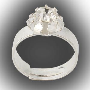 Anel ajustável com strass