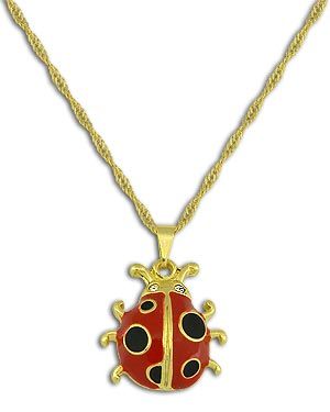 Gargantilha folheada a ouro e pingente em forma de uma joani