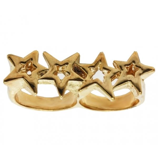 anel duplo estrelas